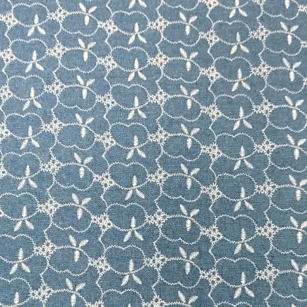 Denim Fabric 145cm 51 Flower - 50cm