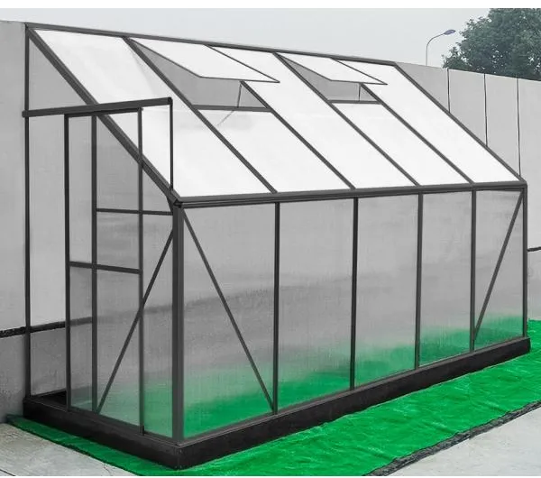 Wall greenhouse poly black 132x313x227cm