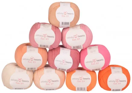 Infinity Hearts Rose 8/4 Yarn Pack 21 Orange and Pink Shades - 10 pcs - Orange and Pink Shades