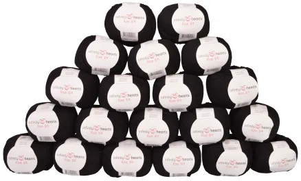 Infinity Hearts Rose 8/4 Yarn Pack Unicolour 01 Black - 20 pcs - Infinity Hearts Rose 8/4 Yarn Pack Unicolour 01 Black - 20 pcs