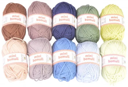 Järbo Minibomull Yarn Pack 04 Forest Colours 10g - 10 pcs - Järbo Minibomull Yarn Pack 04 Forest Colours