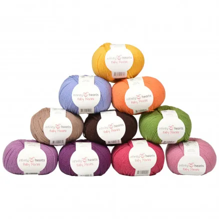 Infinity Hearts Baby Merino Yarn Pack 09 Summer - 10 pcs - Infinity Hearts Baby Merino Yarn Pack 09 Summer