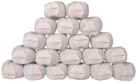 Infinity Hearts Rose 8/4 Yarn Pack Unicolour 232 Light Grey - 20 pcs - Infinity Hearts Rose 8/4 Yarn Pack Unicolour 232 Light Grey - 20 pcs