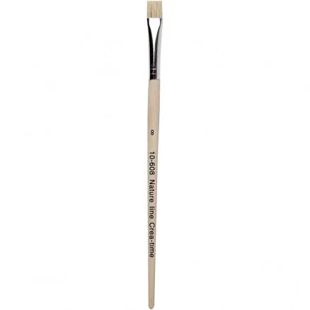 Nature Line Brushes, no. 8, W: 10 mm, short handles, 12 pcs.