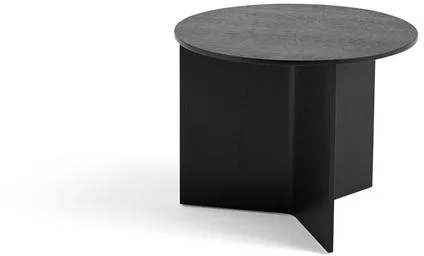 HAY Slit Wood Coffee Table Round Ø45 Black