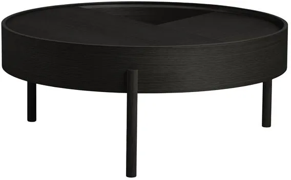 Woud Arc Coffee Table Black Ash Ø89