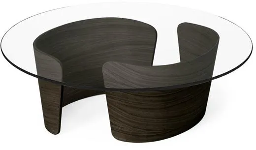 Sibast Furniture No 7 Lounge Coffee Table Ø90 Low Dark Oiled Oak/Glass