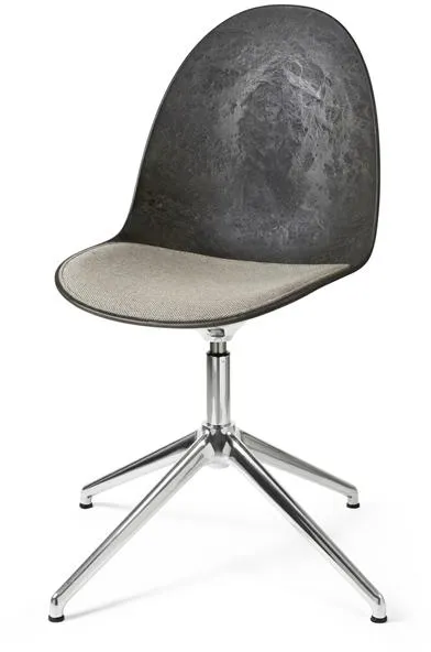 Mater Eternity Swivel Dining Chair Aluminium With Upholstered Seat 218 Beige
