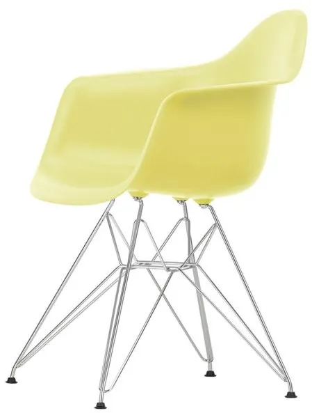 Vitra Eames Plastic DAR Dining Chair RE Lemon/Chrome