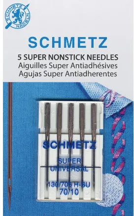 Schmetz Sewing Machine Needles Super Universal non stick 130/705 H-SU Size 100