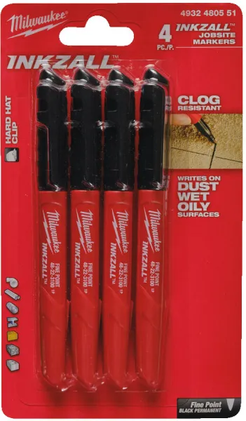 Milwaukee Permanent Marker Tip 4 pieces