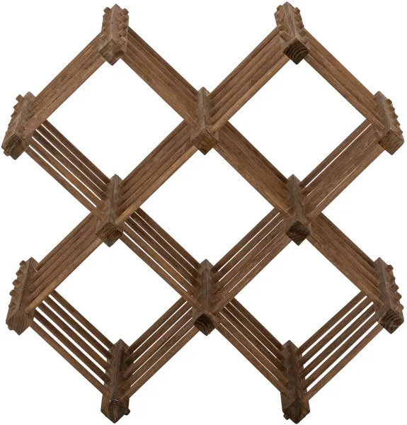 BLOOMINGVILLE Lucas Wine Rack, with 5 Compartments - Natural Bamboo